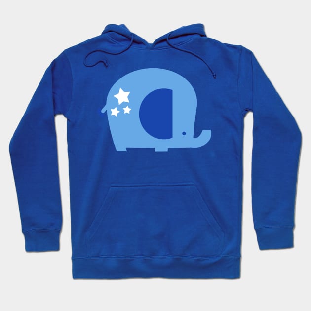 Blue Star Elephant Hoodie by saradaboru